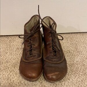 Alegria Natura Lista booties Lace-Up - Brown Leather size 37 /6,5 - 7